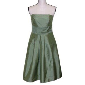 Ann Taylor Strapless Green Lined Party/Cocktail Dress Size 6